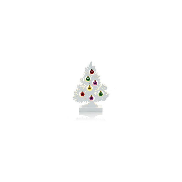 Premier Decorations 34cm Battery Operated Wooden Tree with Colour Balls and Timer