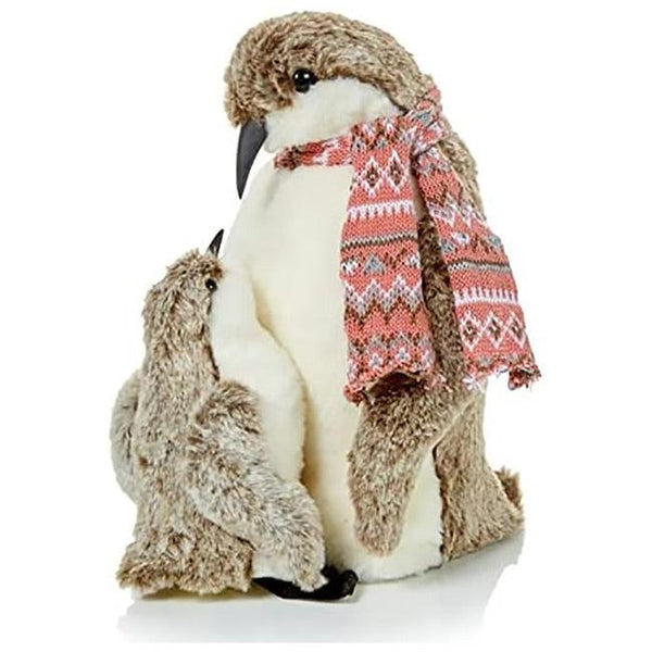 Premier Decorations Standing Penguin Set - Mother and Child with Scarf