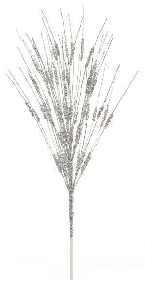 Premier Silver Beaded Glitter Stem 43cm