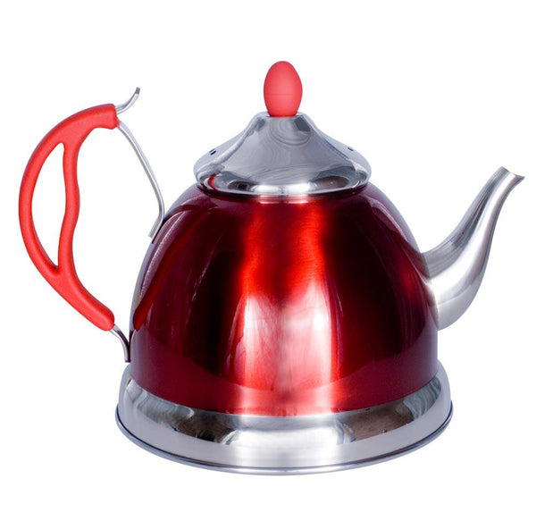 Prima Red Stainless Steel Teapot 1.5 litre