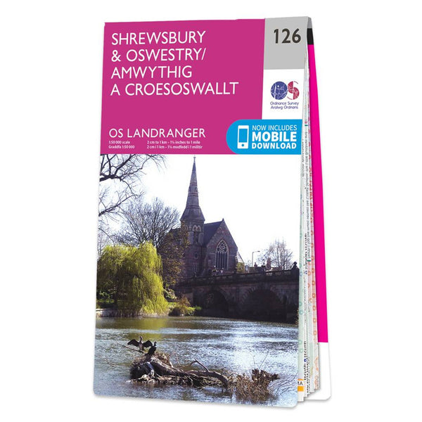 OS Landranger Map 126 Shrewsbury & Oswestry