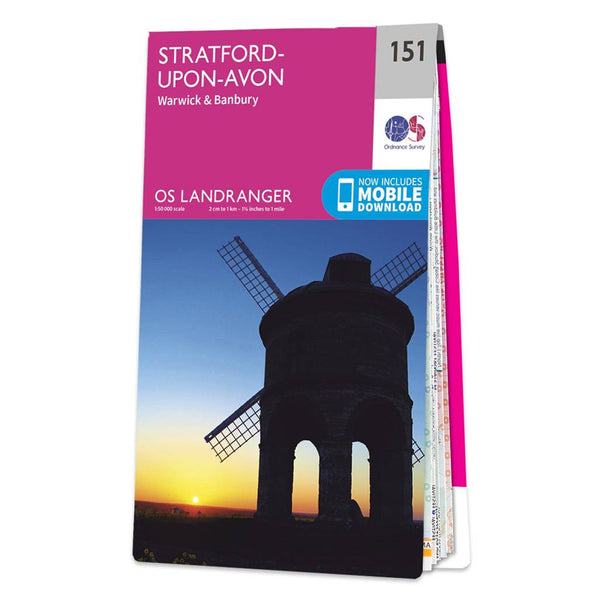 OS Landranger Map 151 Stratford-upon-Avon Warwick & Banbury