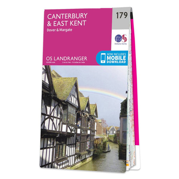 OS Landranger Map 179 Canterbury & East Kent Dover & Margate