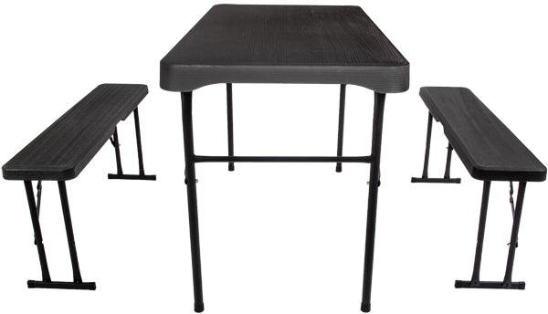 Quest Jet Stream Grassmoor Table and Bench Set
