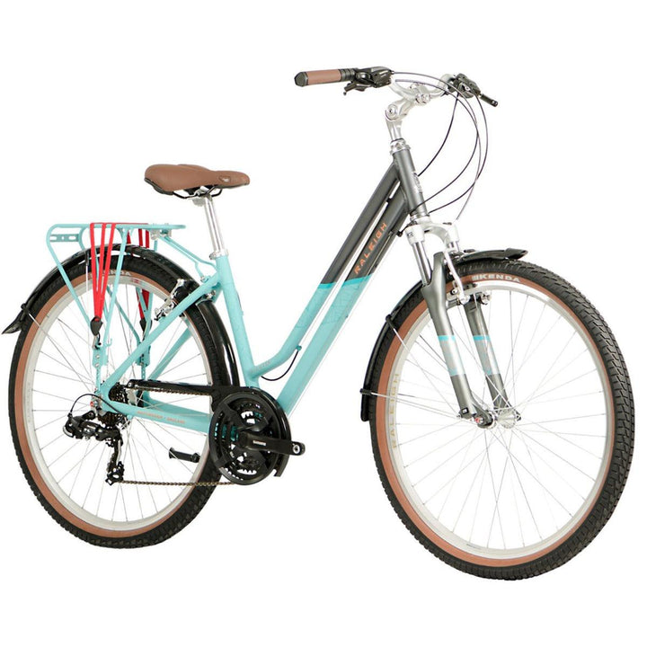 Raleigh Pioneer Trail Low Step Hybrid Bike - Grey Teal - Towsure