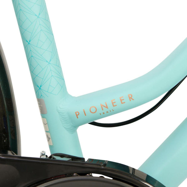 Raleigh Pioneer Trail Low Step Hybrid Bike - Grey Teal - Towsure