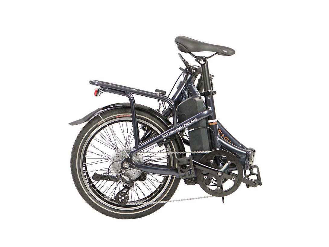 Raleigh Stow-E-Way Folding Electric Bike - Dark Blue - Towsure