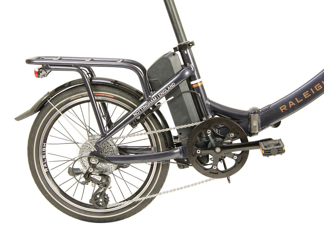 Raleigh Stow-E-Way Folding Electric Bike - Dark Blue - Towsure