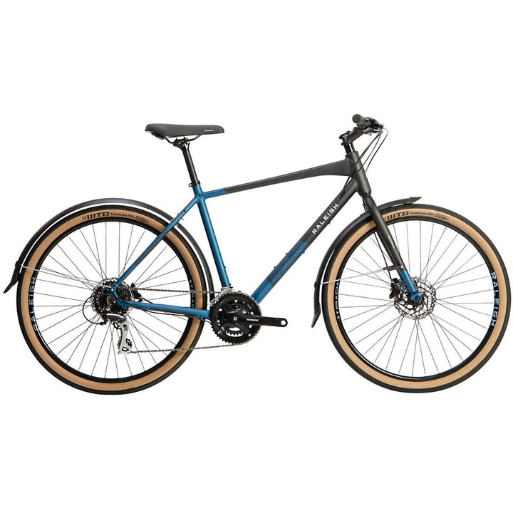 Raleigh Strada City Crossbar Hybrid Bike - Blue - Towsure