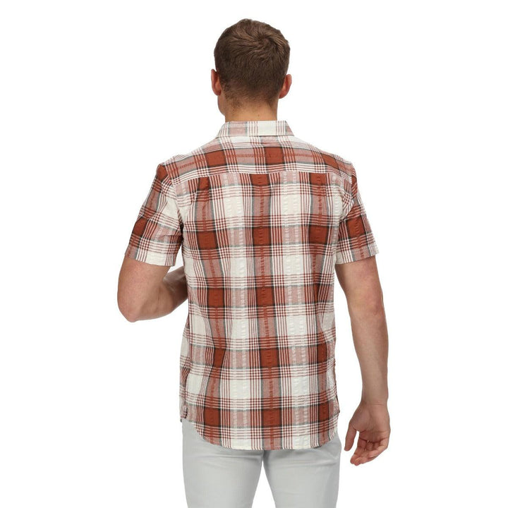 Regatta Deakin IV Checked Short Sleeve Shirt - Gingerbread - Towsure