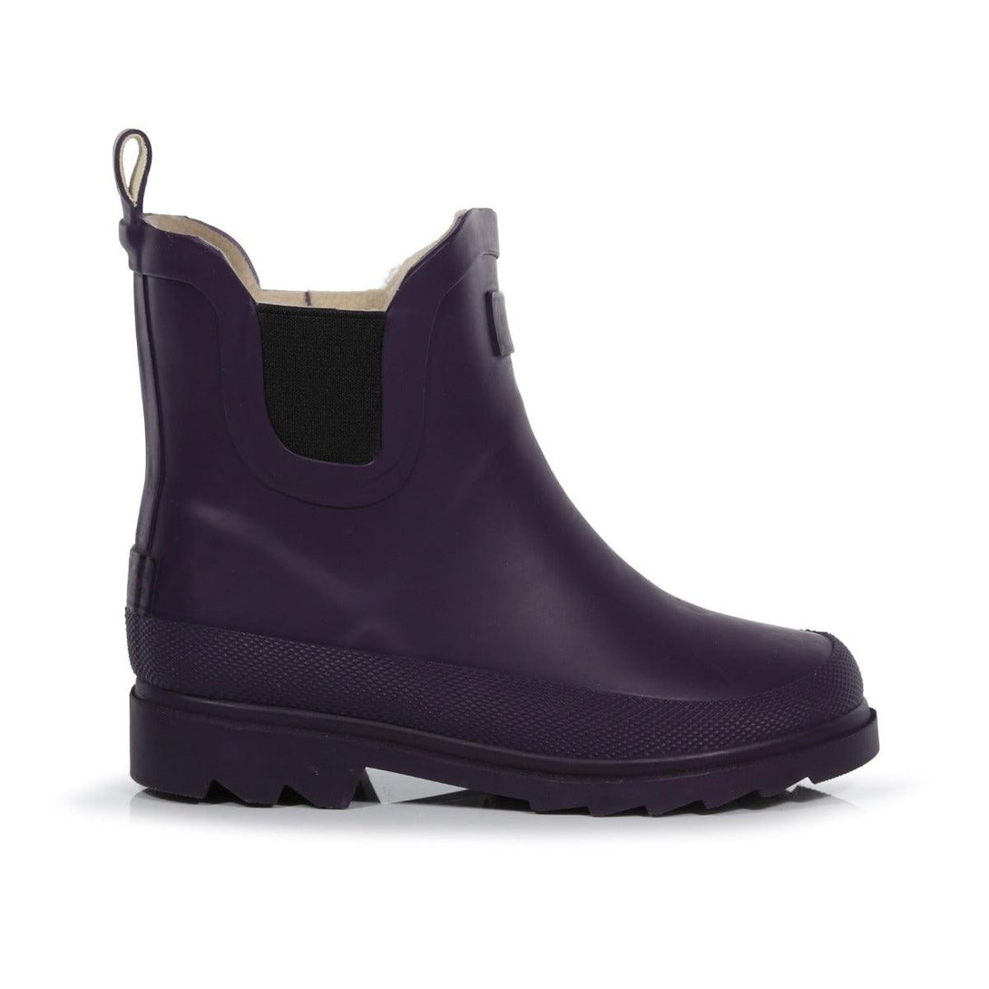 Regatta Kid's Harper Cosy Ankle Wellies - Dark Aubergine Black - Towsure