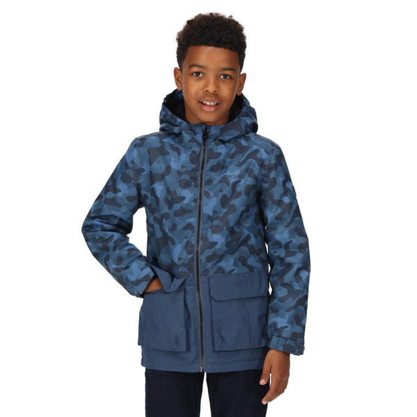 Regatta Kid's Salman Insulated Jacket - Dark Denim Camo - Towsure