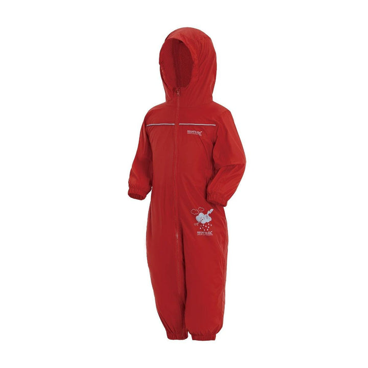Regatta Kids Puddle Splash Suit Pepper Red
