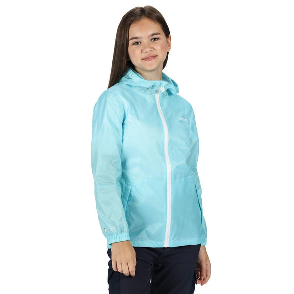 Regatta Kids Waterproof Packaway Pack It Jacket III - Aqua - Towsure