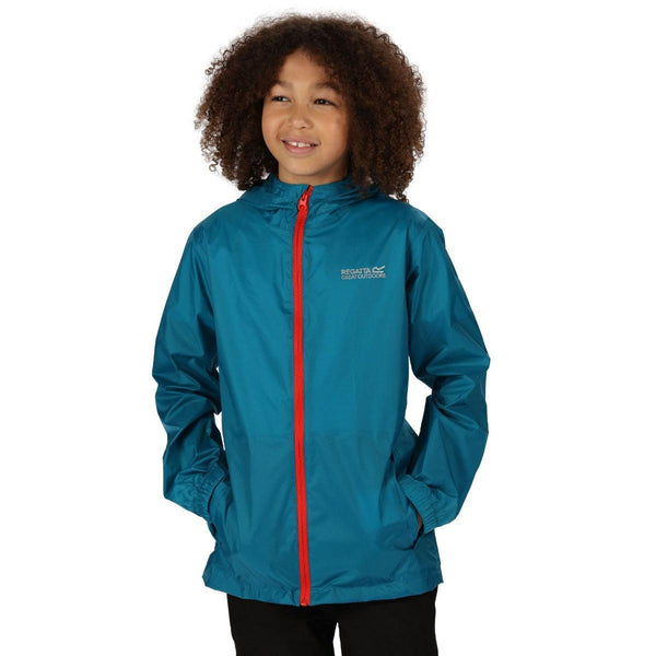 Regatta Kids Waterproof Packaway Pack It Jacket III - Teal - Towsure