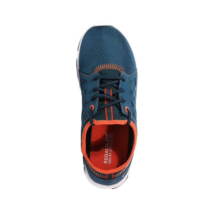Regatta Kidsâ€™ Marine Sport II Trainers Sea - Blue Blaze Orange - Towsure