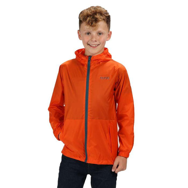 Regatta Kidsâ€™ Pack It Jacket III Waterproof Packaway - Blaze Orange - Towsure