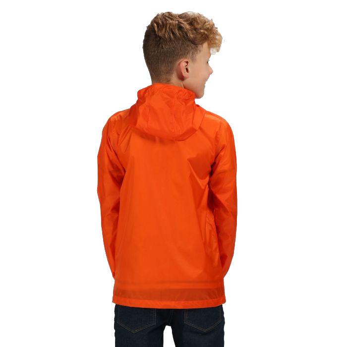 Regatta Kidsâ€™ Pack It Jacket III Waterproof Packaway - Blaze Orange - Towsure