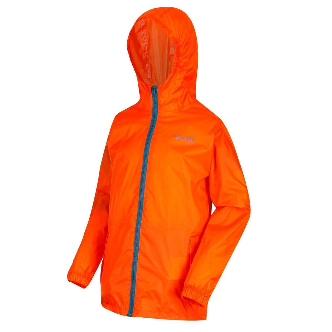 Regatta Kidsâ€™ Pack It Jacket III Waterproof Packaway - Blaze Orange - Towsure