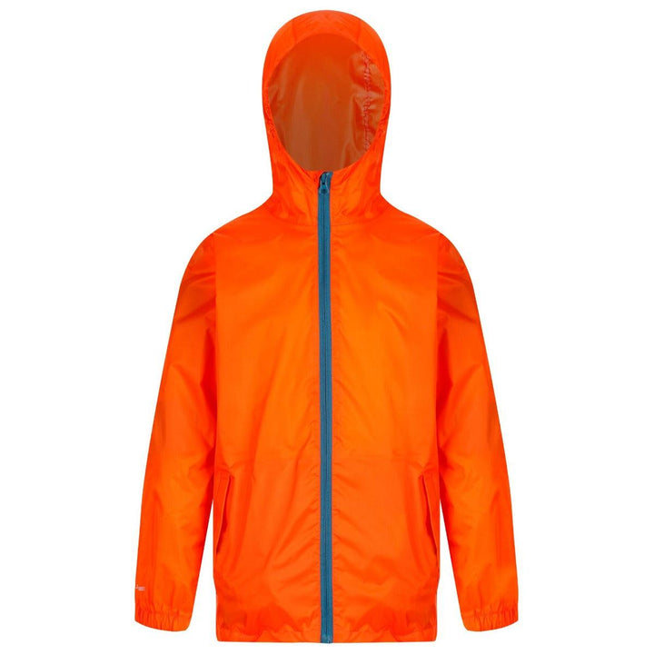Regatta Kidsâ€™ Pack It Jacket III Waterproof Packaway - Blaze Orange - Towsure