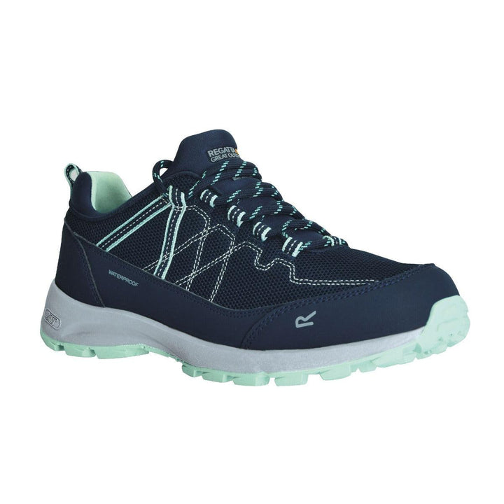 Regatta Lady Samaris Lite Low Walking Shoes - Navy/ Ocean Wave - Towsure