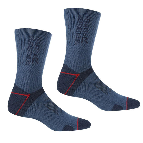 Regatta Men's Blister Protection II Socks - Dark Denim x 2 Pairs