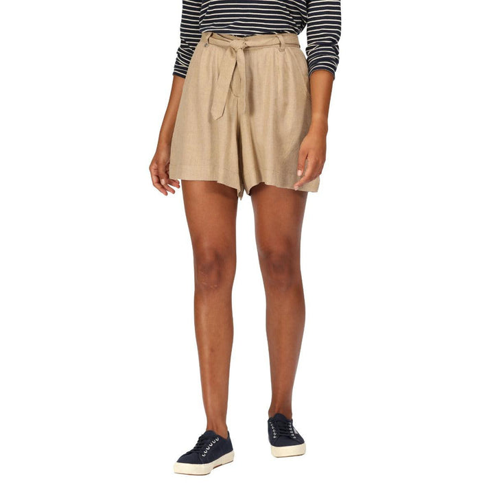 Regatta Sabela Women's Paper Bag Waist Shorts - Sesame - Towsure