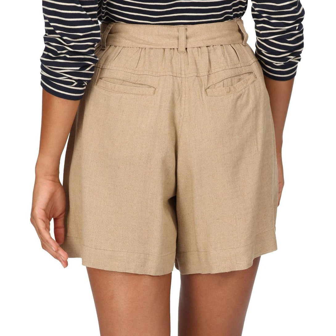 Regatta Sabela Women's Paper Bag Waist Shorts - Sesame - Towsure