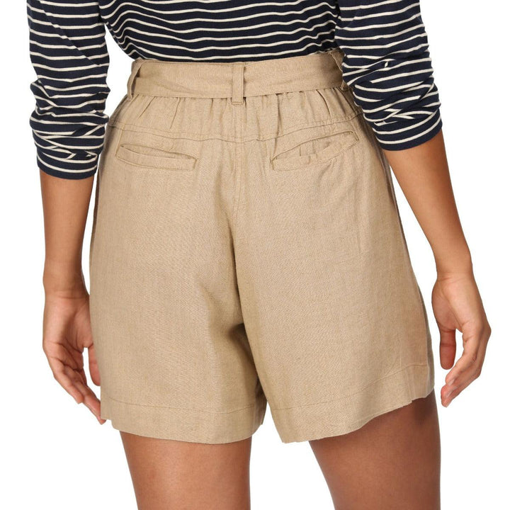 Regatta Sabela Women's Paper Bag Waist Shorts - Sesame - Towsure