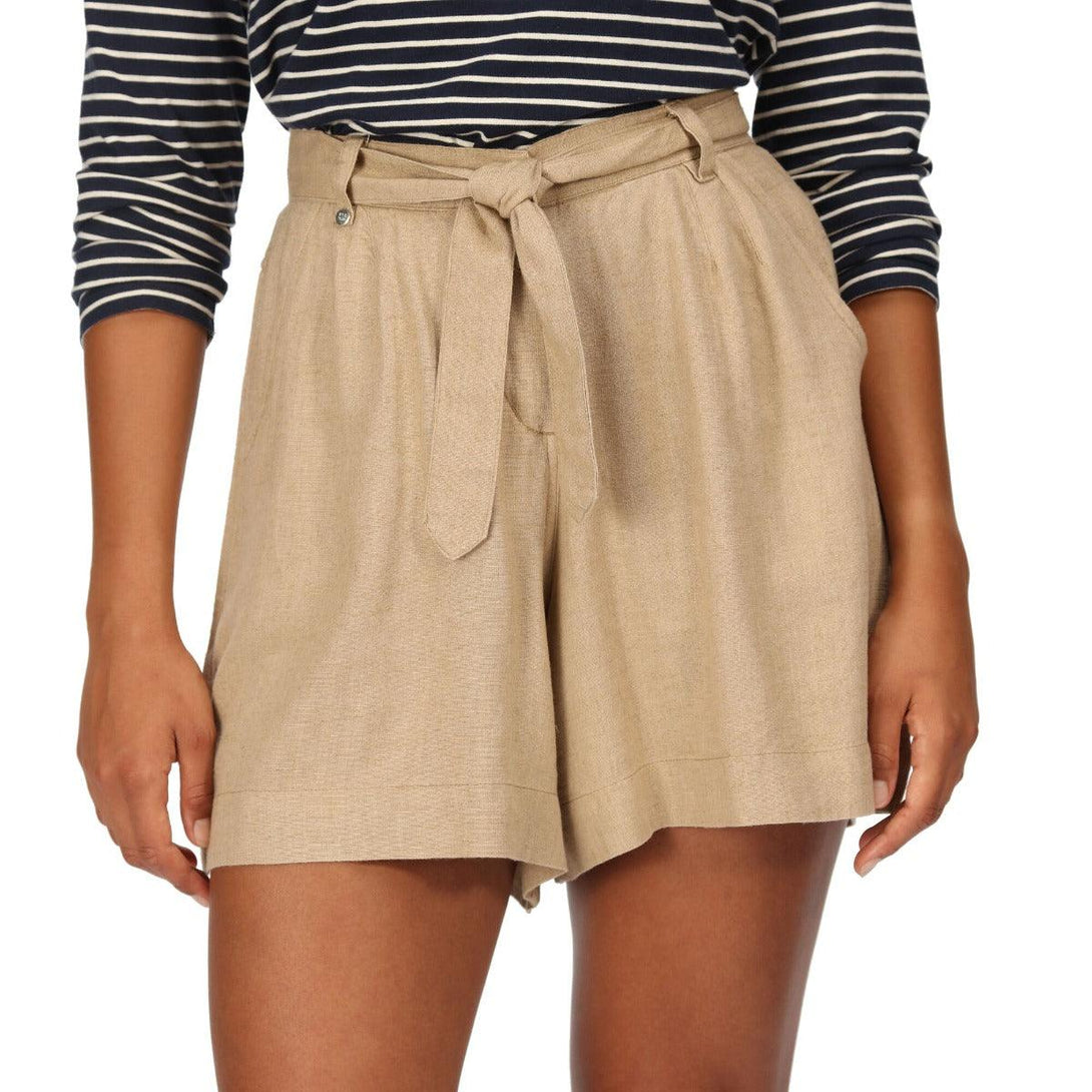 Regatta Sabela Women's Paper Bag Waist Shorts - Sesame - Towsure