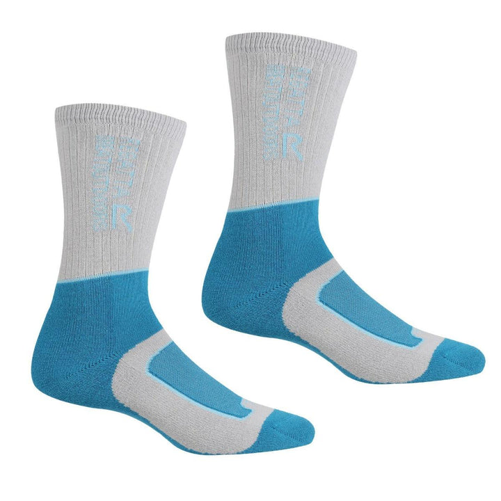 Regatta Samaris Womens 2-Season Walking Socks - Light Steel/Niagra Blue - Towsure