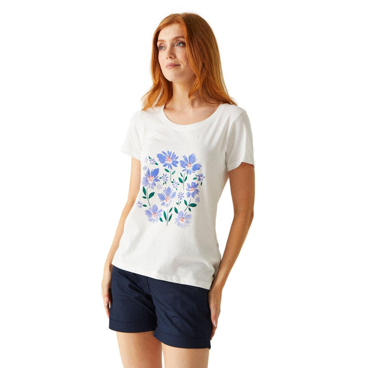 Regatta Women's Fliandra T-Shirt - White Floral - Towsure