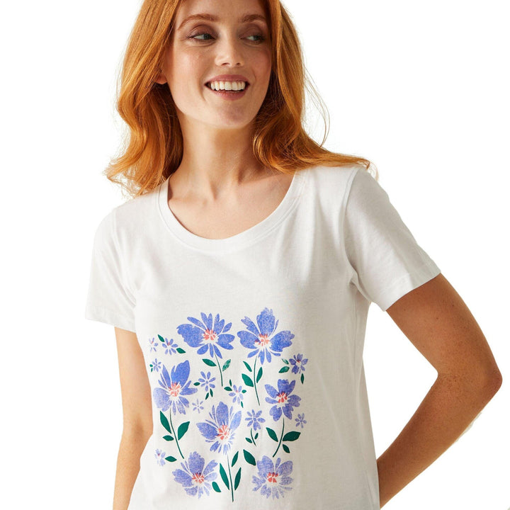 Regatta Women's Fliandra T-Shirt - White Floral - Towsure