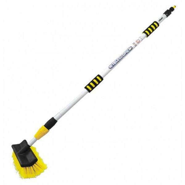 Rolson Telescopic Water Fed Car Wash Brush - 2 Metres with Large Brush Head