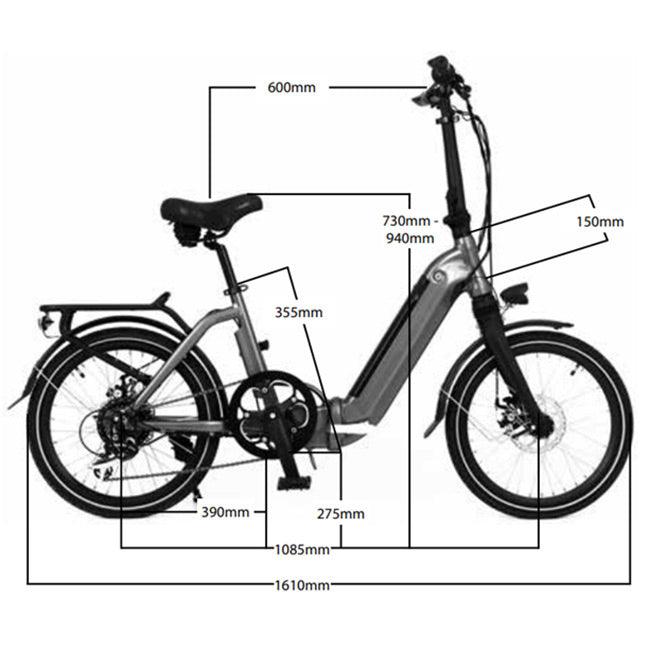 Roodog Cosmo Low Step Through Folding Electric Bike - Metallic Blue - Towsure