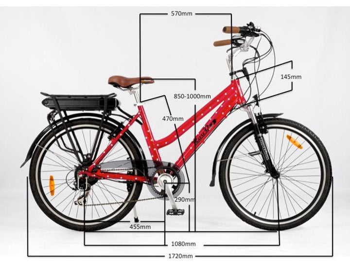 Roodog Polka Dot Electric Bike - Vintage Red - Towsure