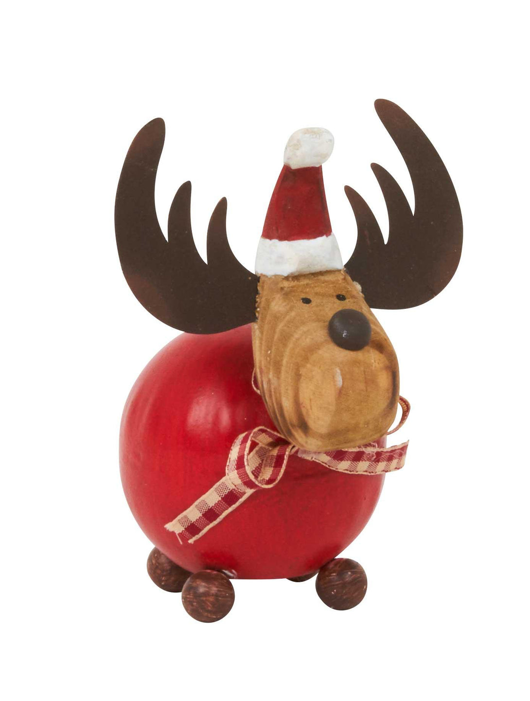 Round Metal Christmas Reindeer - 12cm - Towsure