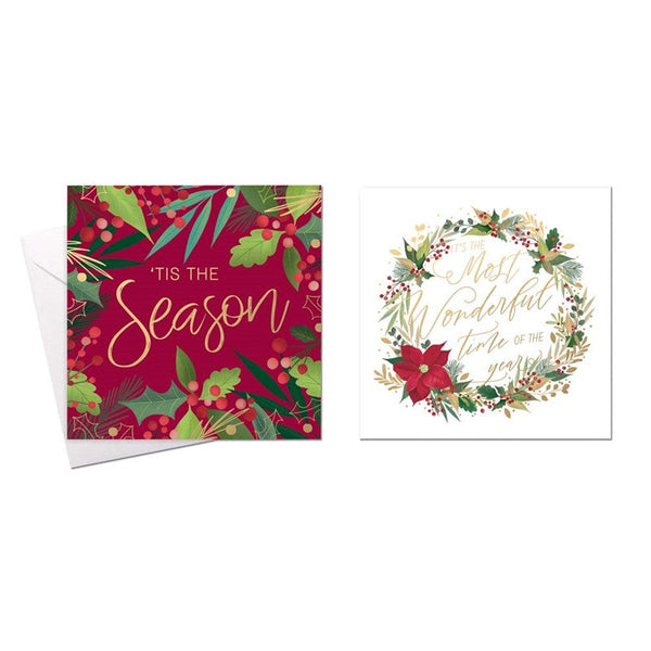 Tallon Christmas Cards Wreath - pack of 10