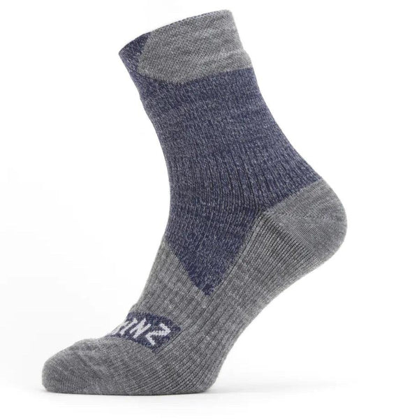 Sealskinz Waterproof All-Weather Ankle Socks - Navy/Grey Marl