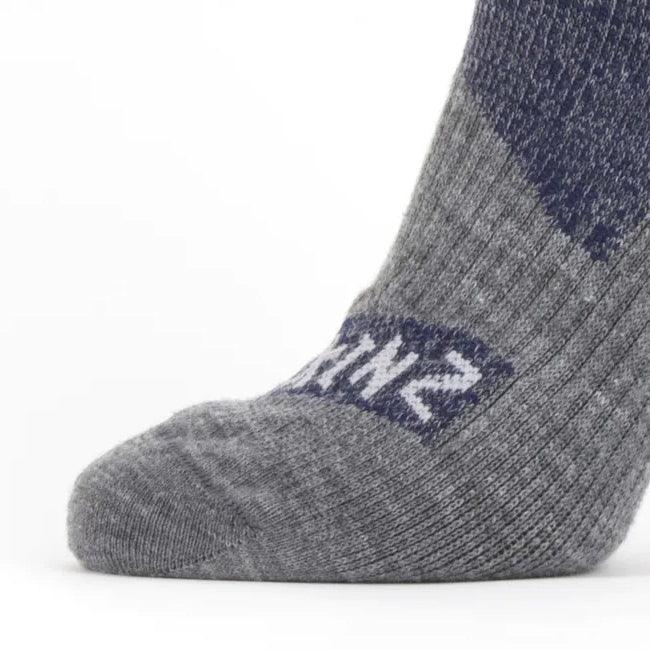 Sealskinz Waterproof All-Weather Mid-Length Socks - Navy/Grey Marl - Towsure