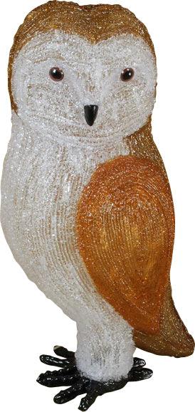 Snowtime 56cm Acrylic Owl With 100 Ice White LEDs