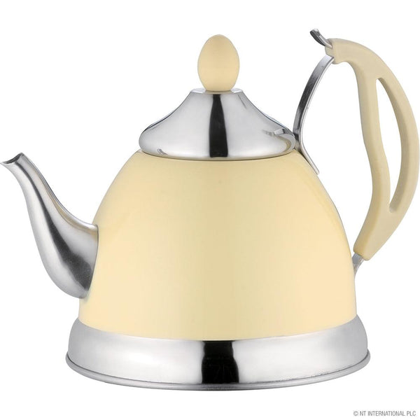Stainless Steel Teapot 1.5L Cream
