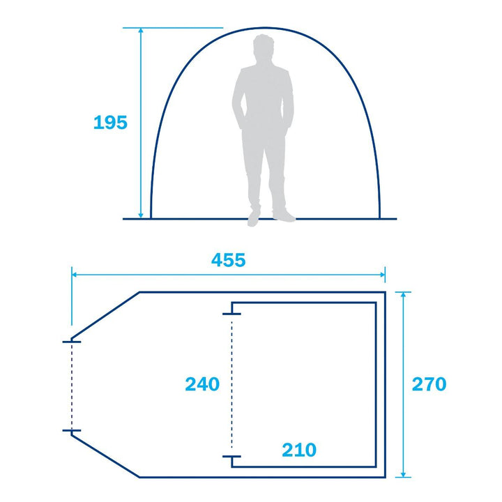 Streetwize Olympus 4 Man Air Tent - Towsure