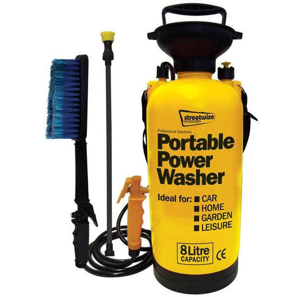 Streetwize Portable Power Washer Set - 8 Litres