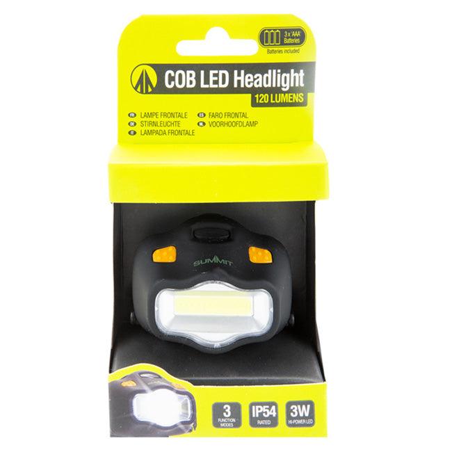Summit 3 Watt COB LED Head Torch, Black - Towsure
