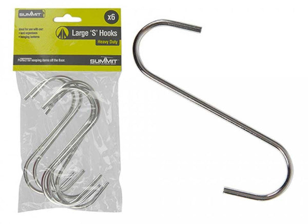 Summit Heavy Duty Large 'S' Hooks - PK6