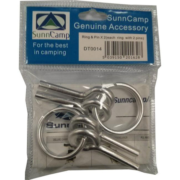 Tent/Awning Ring And Pin (Pack Of 2)