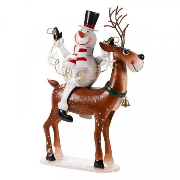 Three Kings Frosty's Comet LED Reindeer Snowman Christmas Ornament