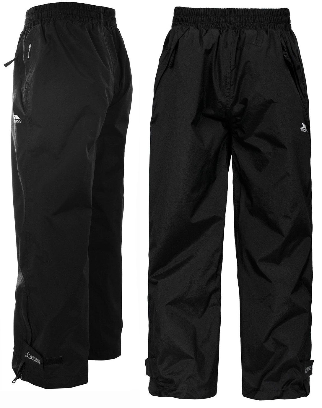 Trespass Echo Kids Waterproof Trousers - Black - Towsure