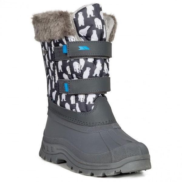 Trespass Vause Kids Pull On Snow Boots - Polar Print